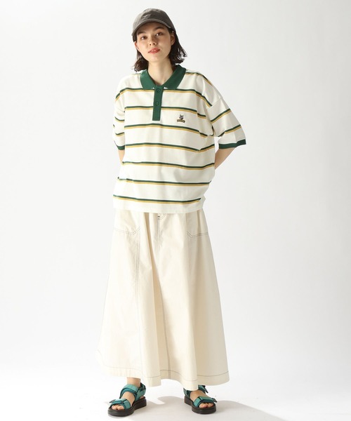 「niko and...」 半袖ポロシャツ MEDIUM アイボリー レディース_画像2