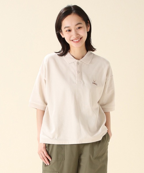 「niko and...」 半袖ポロシャツ MEDIUM アイボリー レディース_画像3