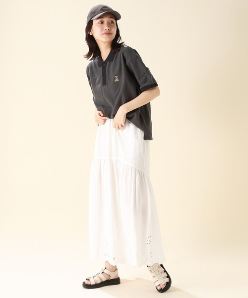 「niko and...」 半袖ポロシャツ MEDIUM アイボリー レディース_画像4