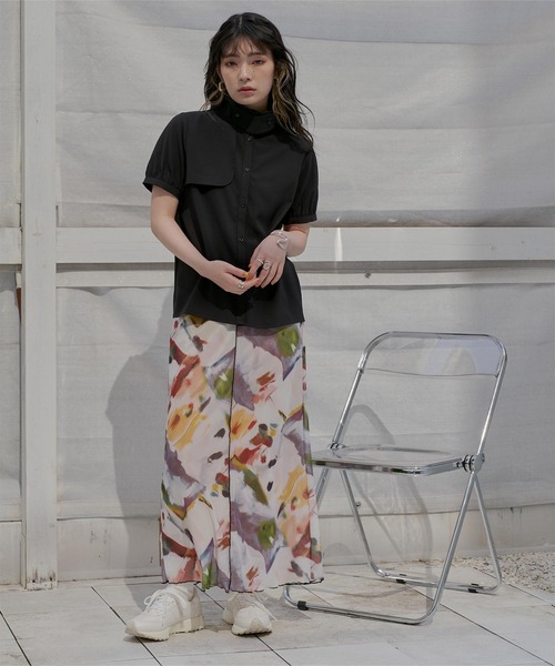 「miette」 半袖ブラウス FREE イエロー レディース_画像3