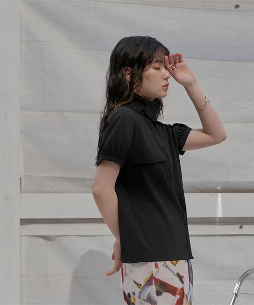 「miette」 半袖ブラウス FREE イエロー レディース_画像5