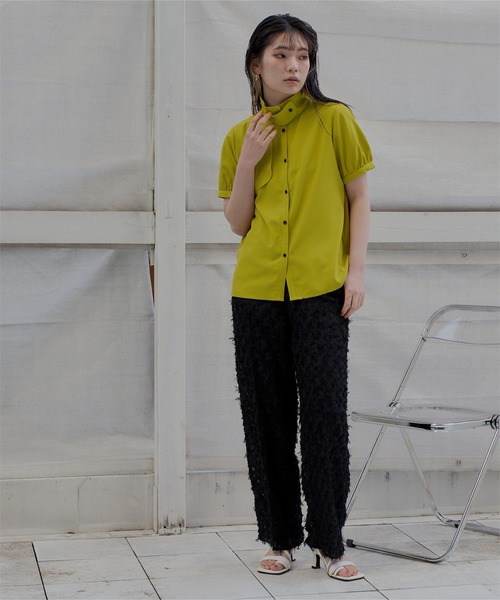 「miette」 半袖ブラウス FREE イエロー レディース_画像7