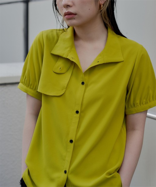 「miette」 半袖ブラウス FREE イエロー レディース_画像9