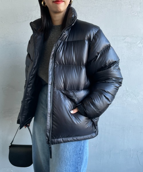 【み】Marmot ダウンジャケット　ブラック　パフダウン　M Marmot（マーモット） ダウンジャケット S ブラック レディース