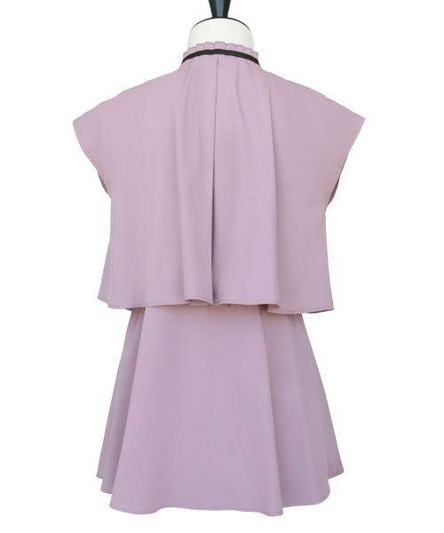 「RUIRUE BOUTIQUE」 半袖ブラウス LL ブラック レディース_画像3