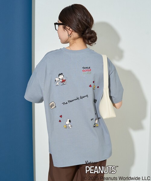 「FREAK'S STORE」 半袖Tシャツ「PEANUTSコラボ」 フリ- ベージュ レディース_画像4