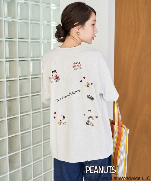 「FREAK'S STORE」 半袖Tシャツ「PEANUTSコラボ」 フリ- ベージュ レディース_画像6