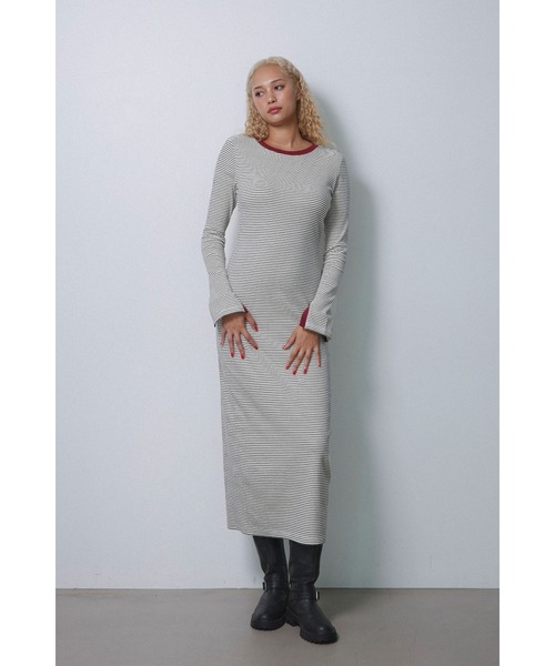 新品MIYU IKEDA x ALEXIA STAM ロングドレス S Sanrio x ALEXIA STAM] Rib Long Dress | ALEXIA STAM