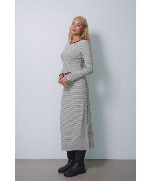 ALEXIA STAM（アリシアスタン） ワンピース Striped Long Sleeve Dress