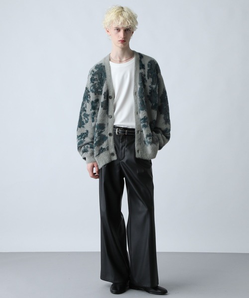 HARE（ハレ） カーディガン シャギーニットガラカーディガン(HARE