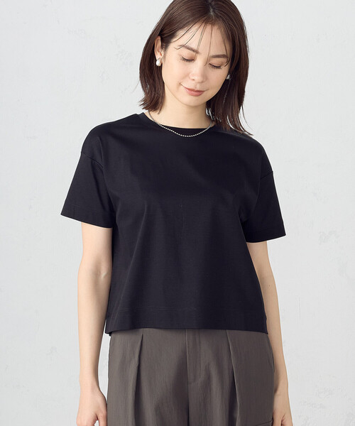 「COMME CA ISM」 半袖Tシャツ LARGE ブラック レディース_画像6