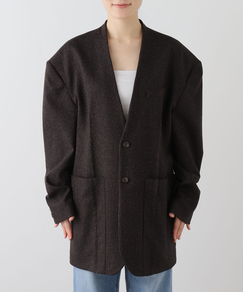 ジャーナルスタンダード（JOURNAL STANDARD）/【MIOSMOKEY】 H/B NO COLLAR DARS JK ジャケット ノーカラージャケット 「MIOSMOKEY」 H/B NO COLLAR DARS