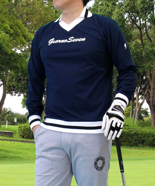 GIORNO SEVEN（ジョルノセブン） ゴルフ Vネック襟ポロシャツ ゴルフ