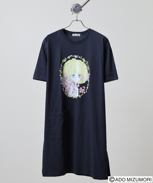完売品！Admiral フローラルプリント 半袖Tシャツ（M） FUNALIVE（ファンアライブ） tシャツ 半袖 水森亜土 プリントスーパー