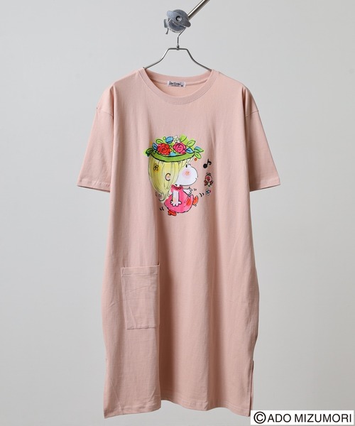 FUNALIVE（ファンアライブ） tシャツ 半袖 水森亜土 プリントスーパー