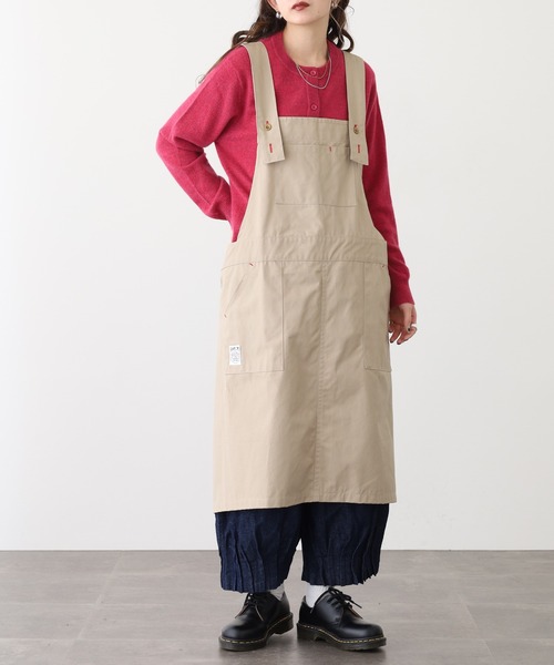 FUNALIVE（ファンアライブ） エプロン アクセントカラー サロペット