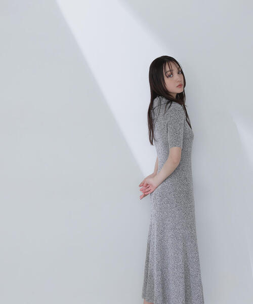 「NATURAL BEAUTY BASIC」 ニットワンピース MEDIUM ブラック系その他 レディース_画像7