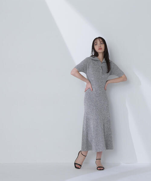 「NATURAL BEAUTY BASIC」 ニットワンピース MEDIUM ブラック系その他 レディース_画像8