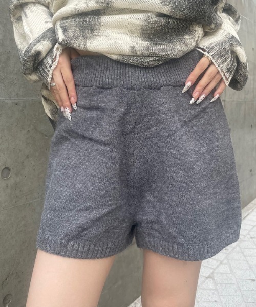 ローゲージニットショートパンツ Roger&Raw（ロジャーアンドロウ） パンツ ハイゲージニットショート