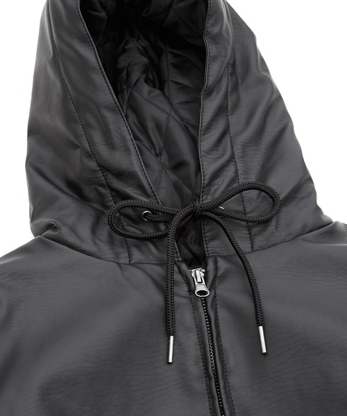improves（インプローブス） パーカー PUレザー フードブルゾン メンズ