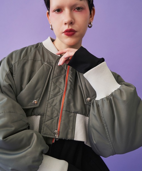 OMMO（オーエムエムオー） ma1 ma-1 VOLUME SLEEVE SHORT MA-1