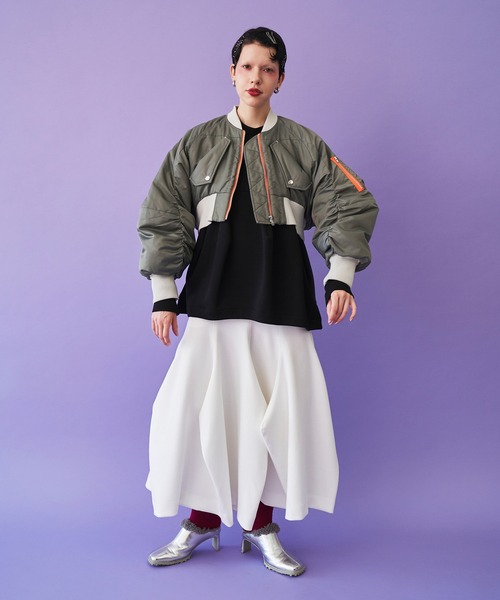 OMMO（オーエムエムオー） ma1 ma-1 VOLUME SLEEVE SHORT MA-1