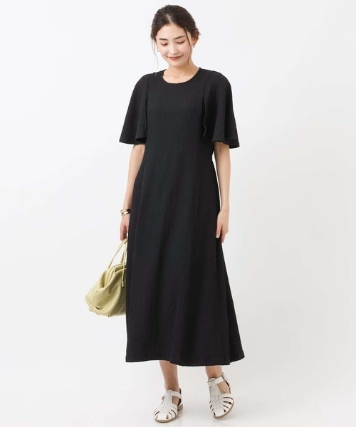 「a.v.v」 半袖ワンピース 36 ブラック レディース_画像8