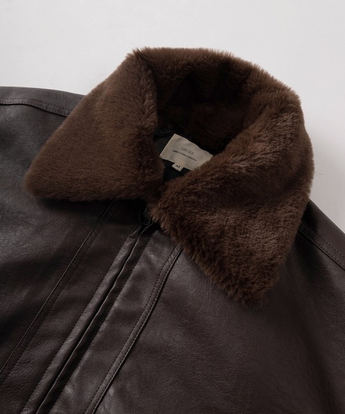 【90s】【美品】フライトジャケット ブラウン ファー襟 90s レザージャケット G-1 type ファー付襟 ブラウン