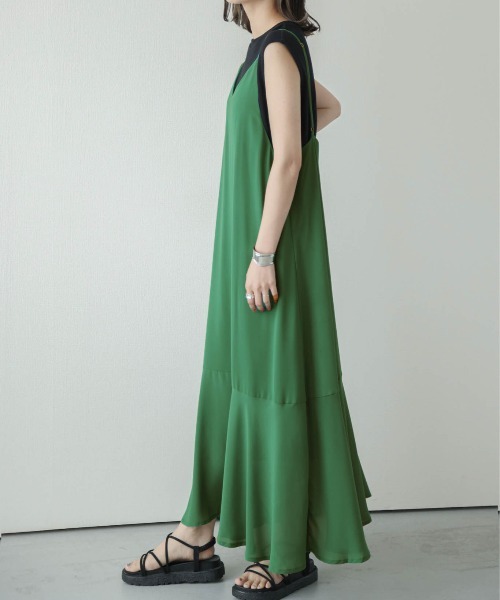 「SUGAR BISKET」 「La-gemme」キャミソールワンピース フリー グリーン レディース_画像3