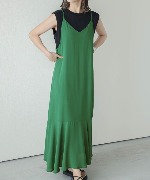 「SUGAR BISKET」 「La-gemme」キャミソールワンピース フリー グリーン レディース_画像9