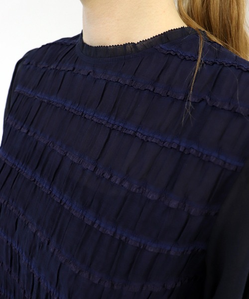 「haupia」 半袖ブラウス MEDIUM ブラック レディースの画像