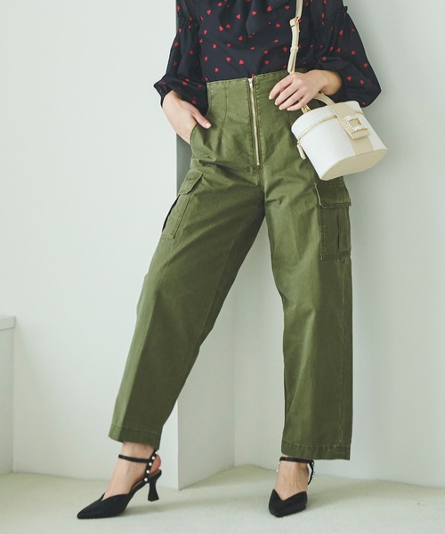 「31 Sons de mode」 カーゴパンツ 38 カーキ レディース_画像9
