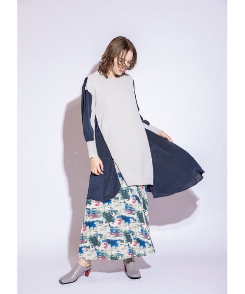 「OSMOSIS」 長袖ニット ONE SIZE ライトグレー レディース_画像8