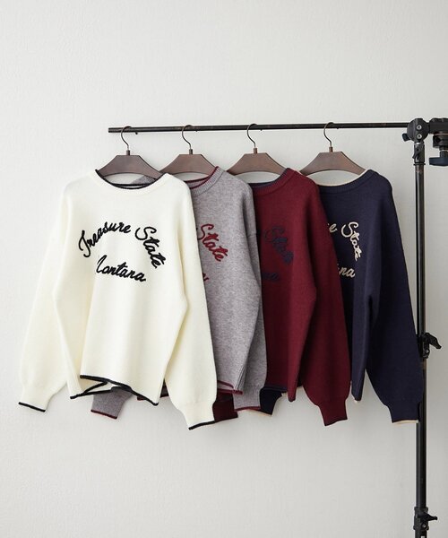 NAO（ナオ） ニット セーター 「NAO」コード刺繍ロゴプルオ−バー