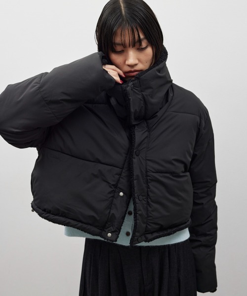 HANNE ダウンコート ダウンジャケット リバーシブルパディングショート