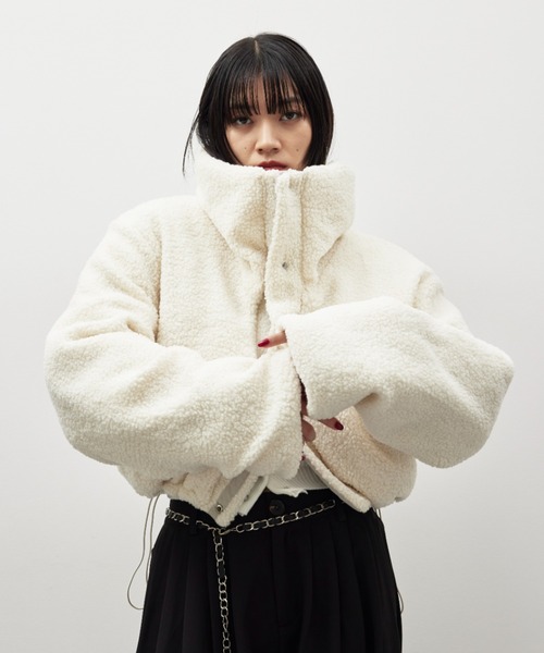 HANNE ダウンコート ダウンジャケット リバーシブルパディングショート 