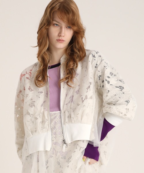 「AULA AILA」 ブルゾン 0 ライトブルー レディース_画像3