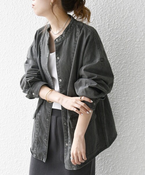 「SHIPS any」 デニムジャケット ONE SIZE ライトブルー レディース_画像4