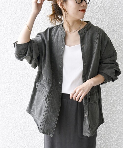 「SHIPS any」 デニムジャケット ONE SIZE ライトブルー レディース_画像5