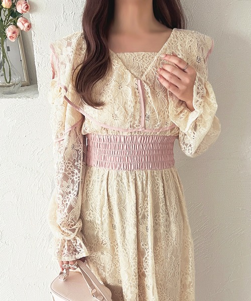 「apres jour」 長袖ワンピース フリー ライトブルー レディース_画像3