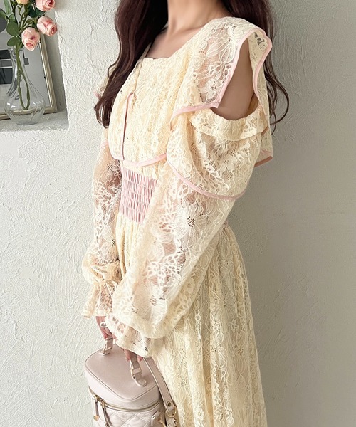 「apres jour」 長袖ワンピース フリー ライトブルー レディース_画像4