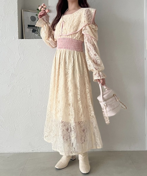 「apres jour」 長袖ワンピース フリー ライトブルー レディース_画像6