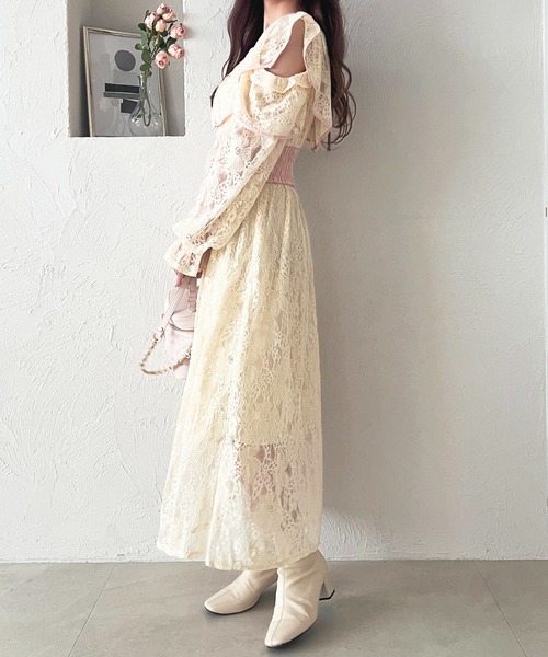 「apres jour」 長袖ワンピース フリー ライトブルー レディース_画像7