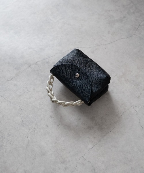 SENTI（センティ） ポーチ SENTI SHRINK LEATHER CHAIN HANDLE POUCH