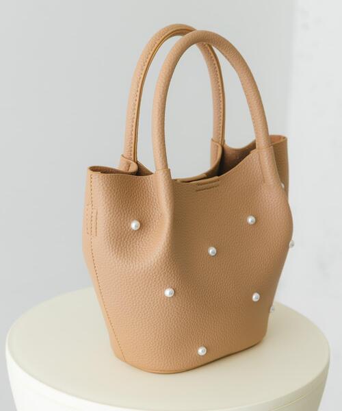 RODE SKO（ロデスコ） ハンドバッグ インバッグ付ミニパールバッグ