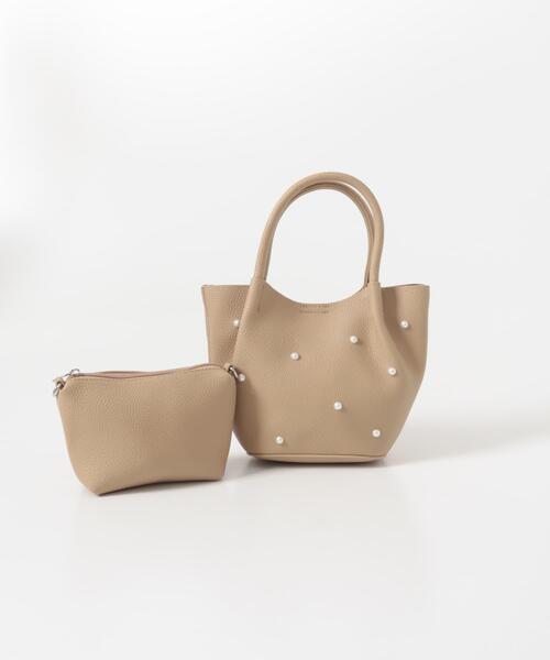 RODE SKO（ロデスコ） ハンドバッグ インバッグ付ミニパールバッグ