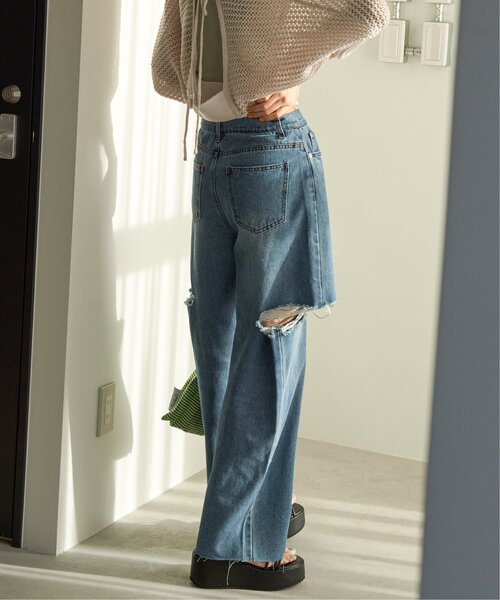 「VENCEEXCHANGE」 デニムパンツ S ブルー レディース_画像5