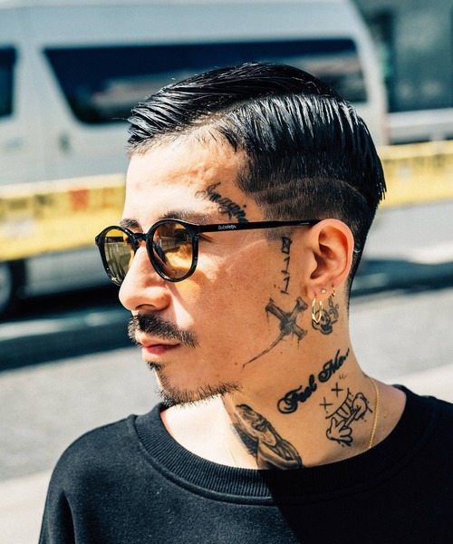 「Subciety」 サングラス FREE ブラック×ブルー メンズ_画像5