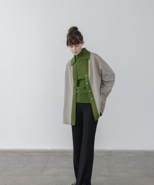 「EKCOOKIES」 長袖シャツ M グレイッシュベージュ レディース_画像2