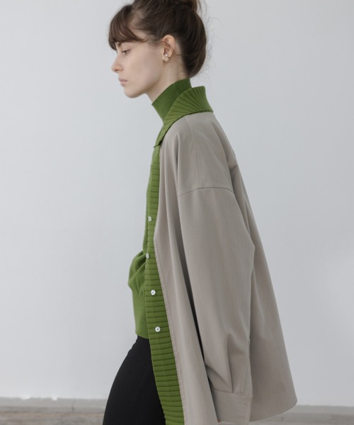 「EKCOOKIES」 長袖シャツ M グレイッシュベージュ レディース_画像7